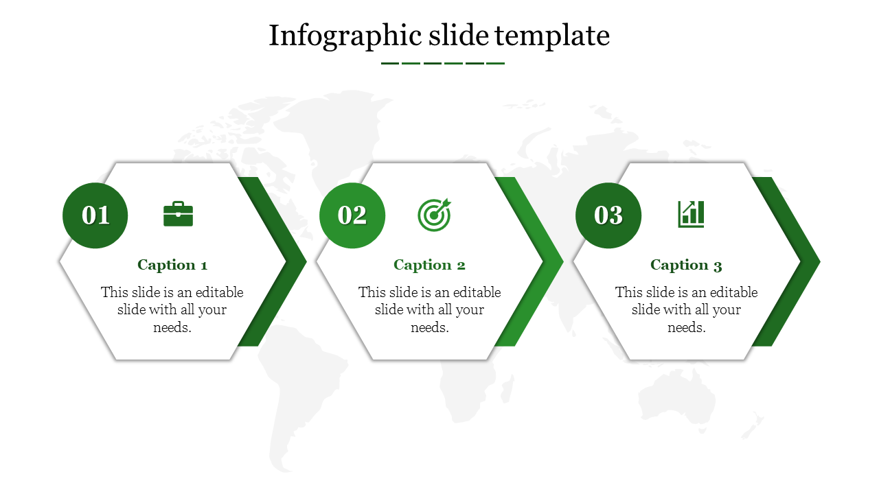 Creative Infographic Slide Template In Green Color